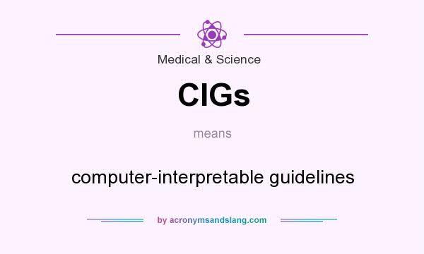 What does CIGs mean? It stands for computer-interpretable guidelines
