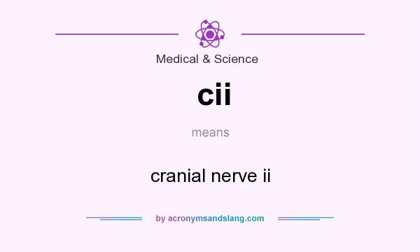 What does cii mean? It stands for cranial nerve ii