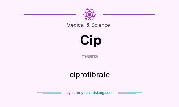 What does Cip mean? It stands for ciprofibrate