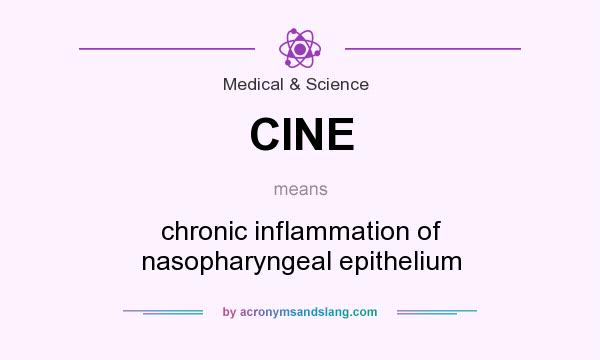 What does CINE mean? It stands for chronic inflammation of nasopharyngeal epithelium