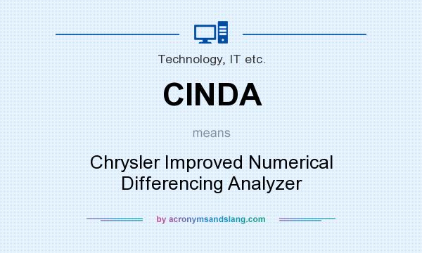What does CINDA mean? It stands for Chrysler Improved Numerical Differencing Analyzer