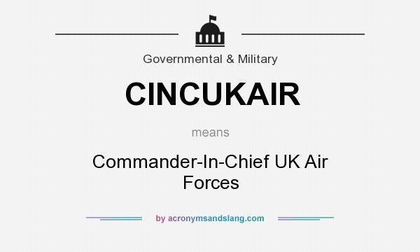 What does CINCUKAIR mean? It stands for Commander-In-Chief UK Air Forces