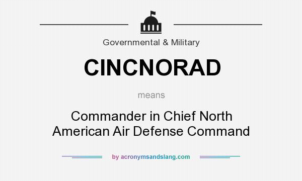 What does CINCNORAD mean? It stands for Commander in Chief North American Air Defense Command