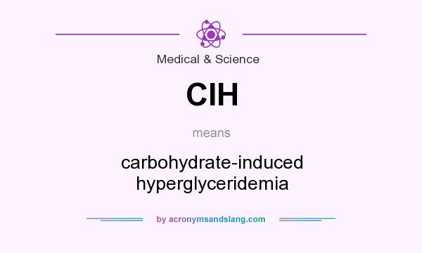 What does CIH mean? It stands for carbohydrate-induced hyperglyceridemia
