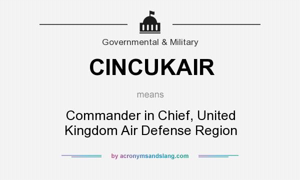 What does CINCUKAIR mean? It stands for Commander in Chief, United Kingdom Air Defense Region