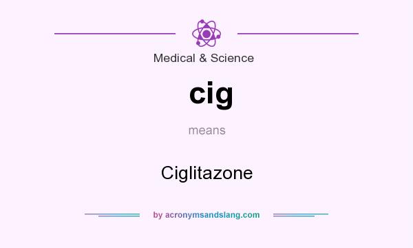 What does cig mean? It stands for Ciglitazone