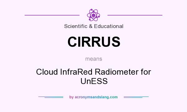 What does CIRRUS mean? It stands for Cloud InfraRed Radiometer for UnESS