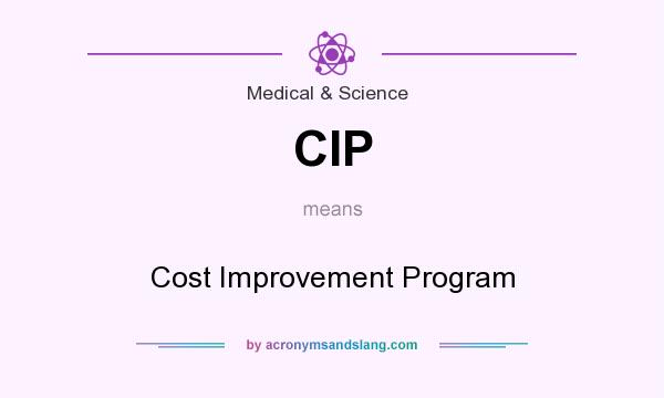 What does CIP mean? It stands for Cost Improvement Program