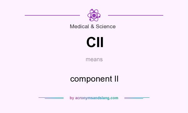 What does CII mean? It stands for component II
