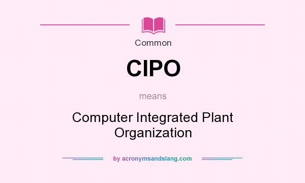 What does CIPO mean? It stands for Computer Integrated Plant Organization