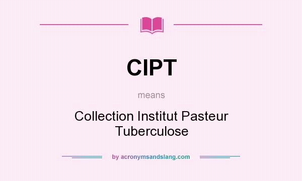 What does CIPT mean? It stands for Collection Institut Pasteur Tuberculose