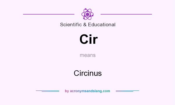What does Cir mean? It stands for Circinus