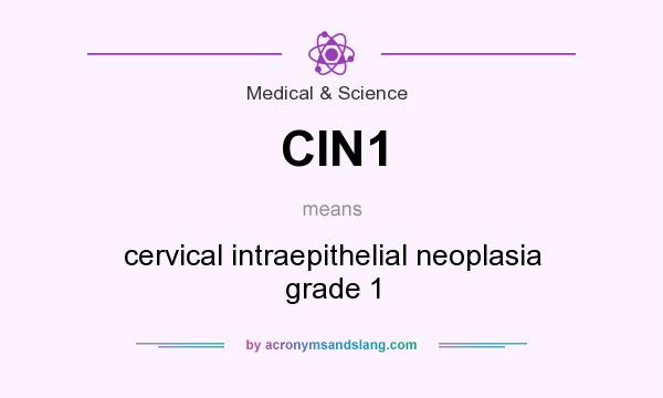 What does CIN1 mean? It stands for cervical intraepithelial neoplasia grade 1