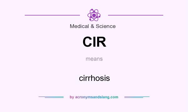 What does CIR mean? It stands for cirrhosis