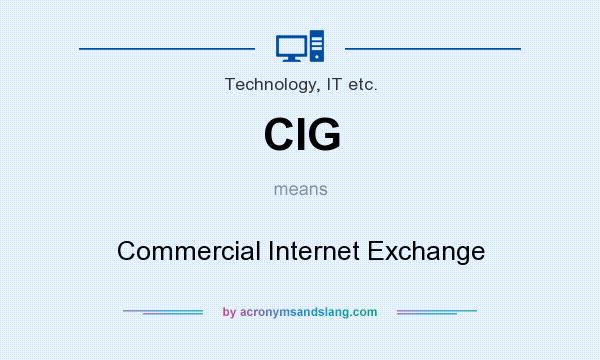 What does CIG mean? It stands for Commercial Internet Exchange