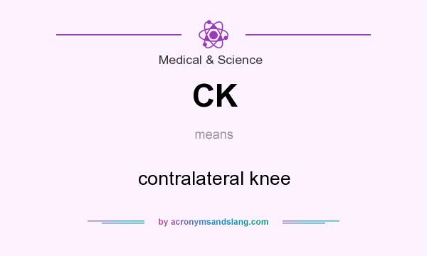 What does CK mean? It stands for contralateral knee