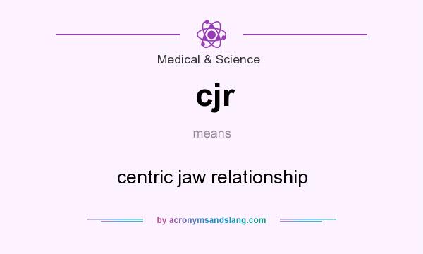What does cjr mean? It stands for centric jaw relationship