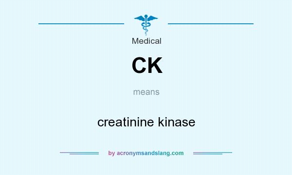 What does CK mean? It stands for creatinine kinase