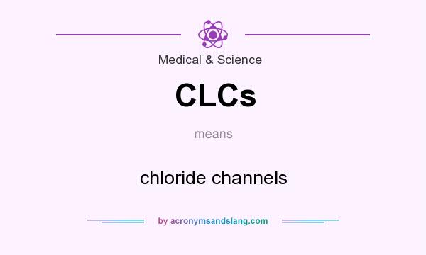 What does CLCs mean? It stands for chloride channels