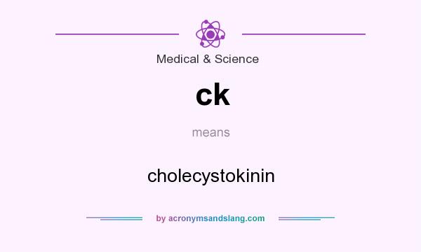 What does ck mean? It stands for cholecystokinin