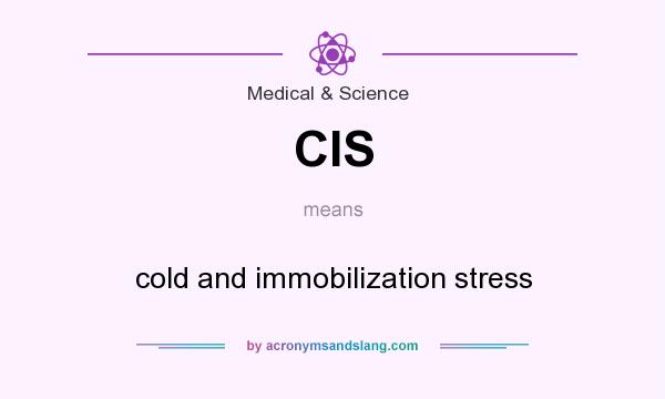 What does CIS mean? It stands for cold and immobilization stress