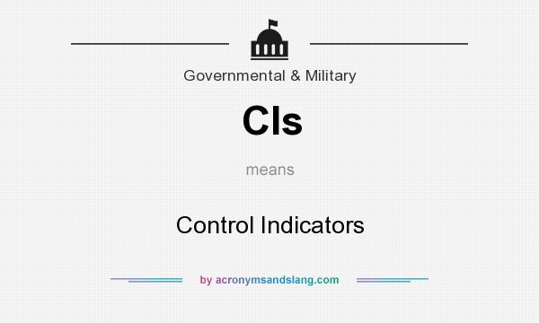 What does CIs mean? It stands for Control Indicators
