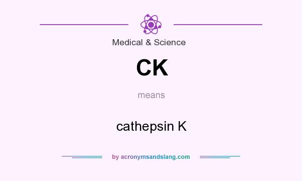 What does CK mean? It stands for cathepsin K