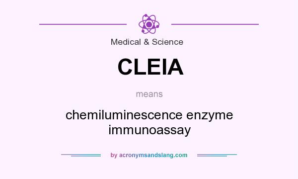 What does CLEIA mean? It stands for chemiluminescence enzyme immunoassay