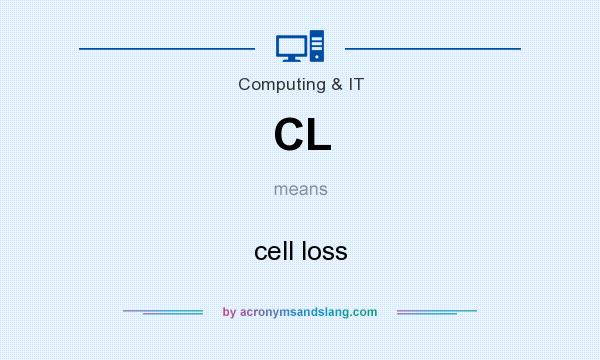What does CL mean? It stands for cell loss