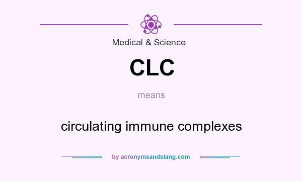What does CLC mean? It stands for circulating immune complexes