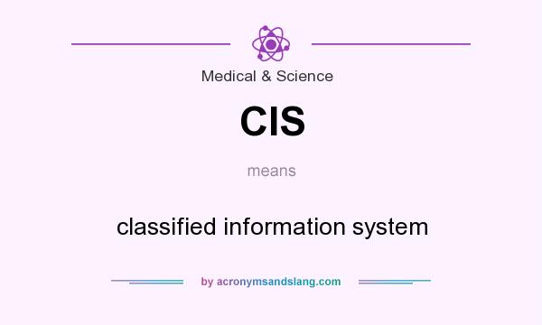 What does CIS mean? It stands for classified information system