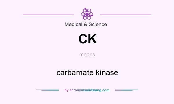 What does CK mean? It stands for carbamate kinase