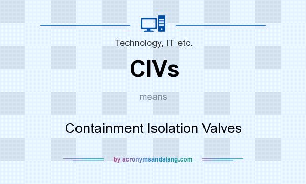 What does CIVs mean? It stands for Containment Isolation Valves