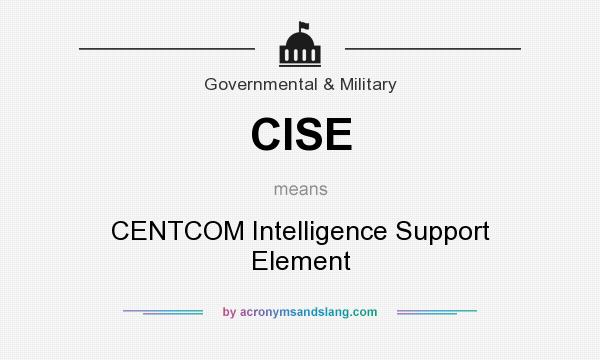 What does CISE mean? It stands for CENTCOM Intelligence Support Element