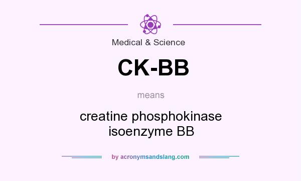 What does CK-BB mean? It stands for creatine phosphokinase isoenzyme BB