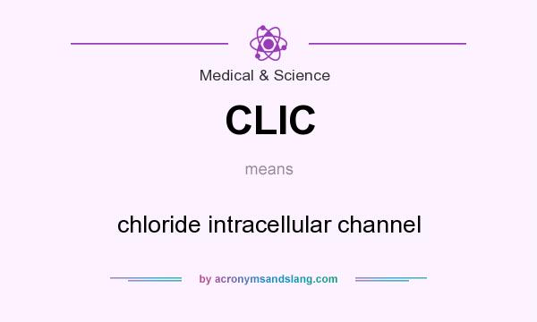 What does CLIC mean? It stands for chloride intracellular channel