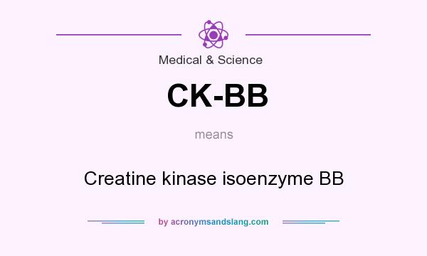 What does CK-BB mean? It stands for Creatine kinase isoenzyme BB