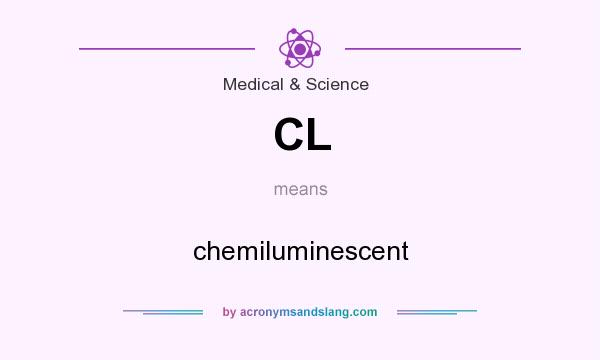What does CL mean? It stands for chemiluminescent