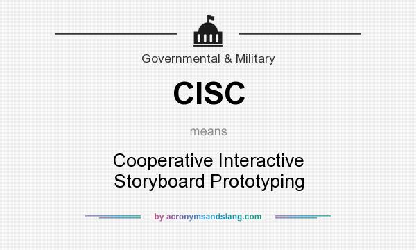 What does CISC mean? It stands for Cooperative Interactive Storyboard Prototyping
