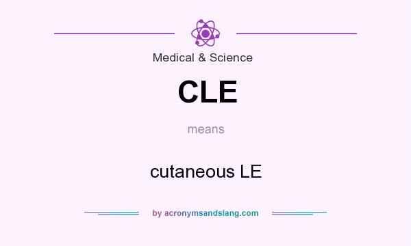 What does CLE mean? It stands for cutaneous LE