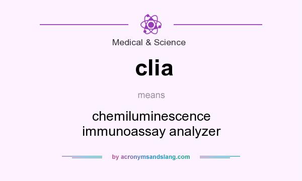 What does clia mean? It stands for chemiluminescence immunoassay analyzer