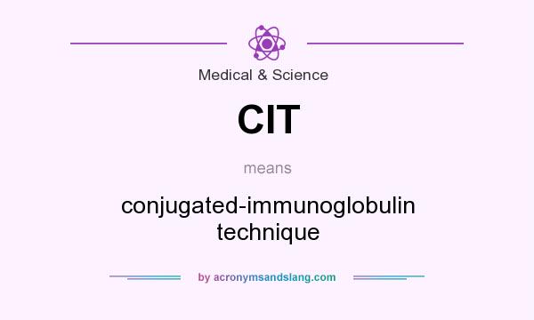 What does CIT mean? It stands for conjugated-immunoglobulin technique
