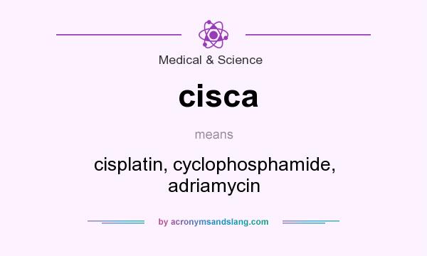 What does cisca mean? It stands for cisplatin, cyclophosphamide, adriamycin