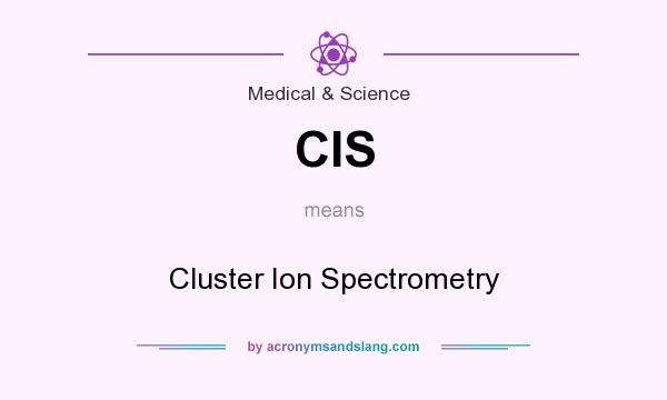 What does CIS mean? It stands for Cluster Ion Spectrometry