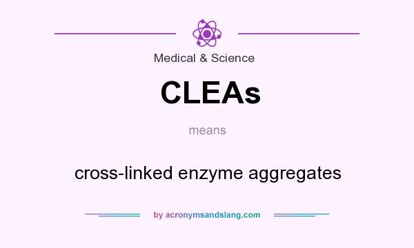 What does CLEAs mean? It stands for cross-linked enzyme aggregates