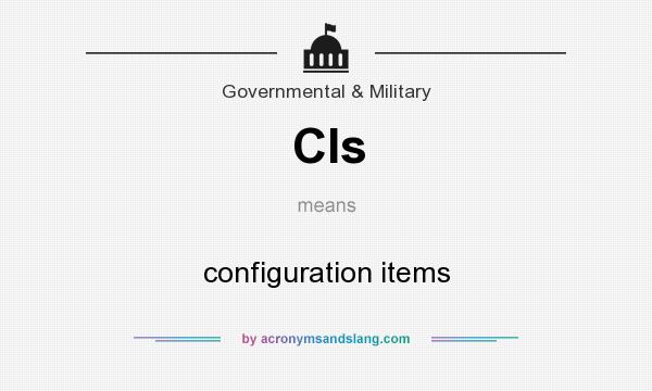 What does CIs mean? It stands for configuration items