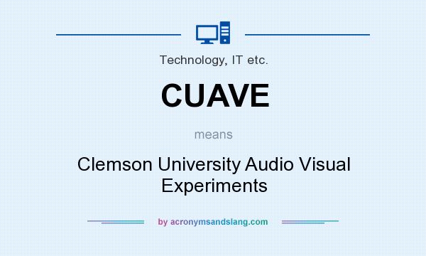 What does CUAVE mean? It stands for Clemson University Audio Visual Experiments