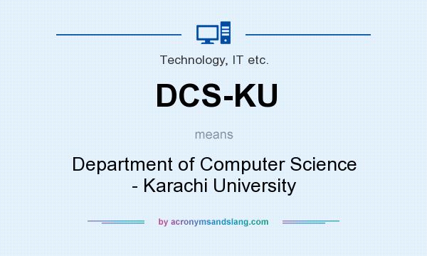 What does DCS-KU mean? It stands for Department of Computer Science - Karachi University