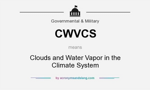 What does CWVCS mean? It stands for Clouds and Water Vapor in the Climate System