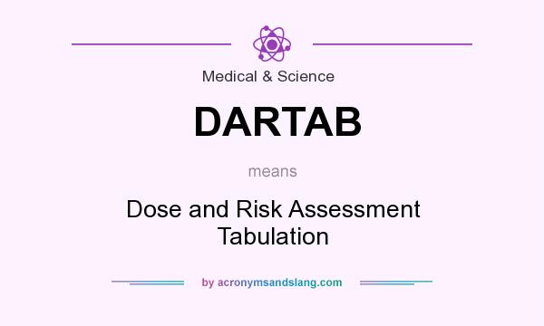What does DARTAB mean? It stands for Dose and Risk Assessment Tabulation
